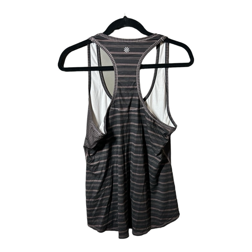 Athleta brown/black Stripe Tank Size Large - Picture 2 of 4